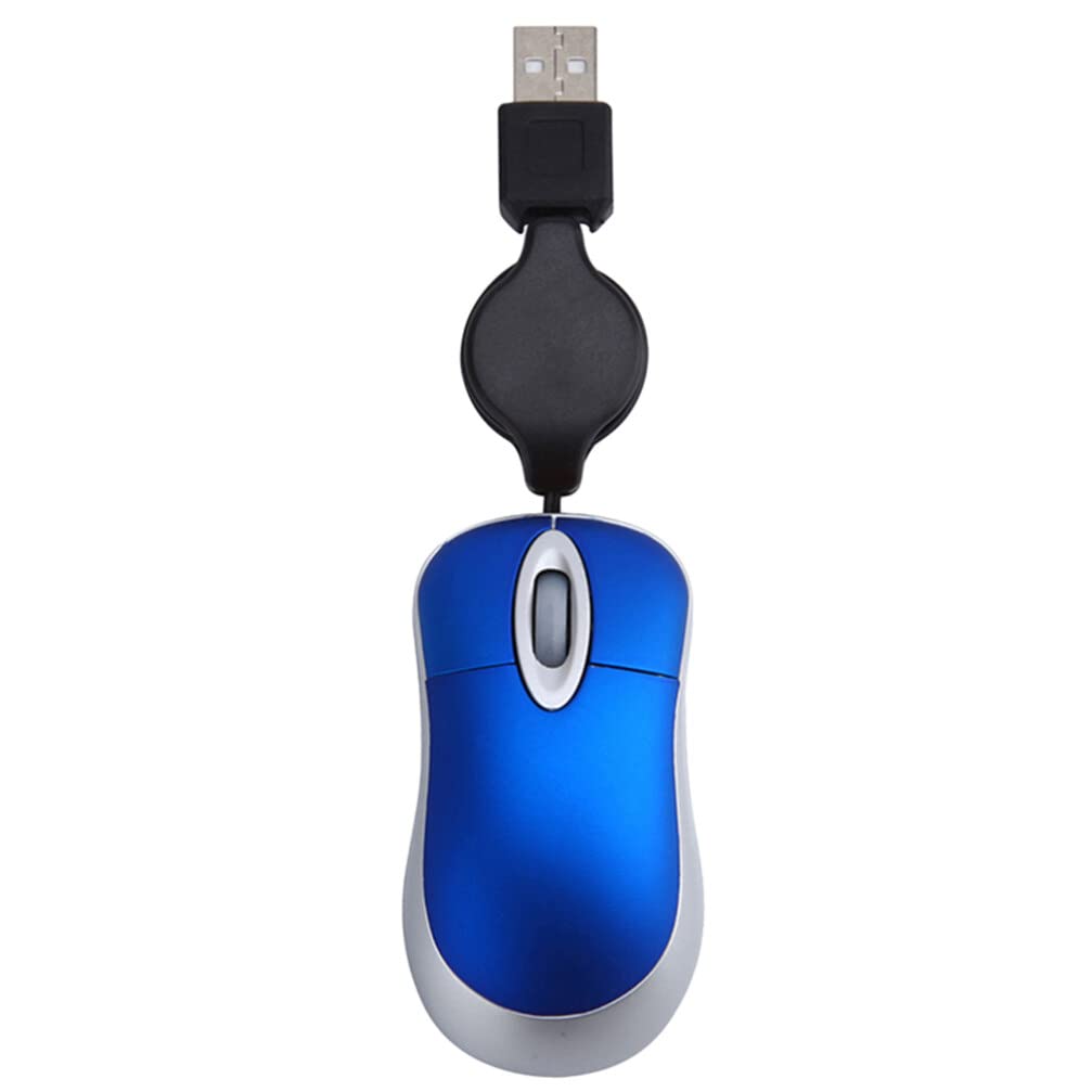 Hemobllo Wired Mouse - 3 Pcs Mini Mouse For Laptop Retractable Travel Mouse Corded Mouse Wired Computer Mouse Small Usb Optical