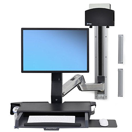 Ergotron 97 858 026 Styleview Sit Stand Combo Extender   Short   Mounting Component (Extender Arm, Wall Track Slider, Arm Cover)