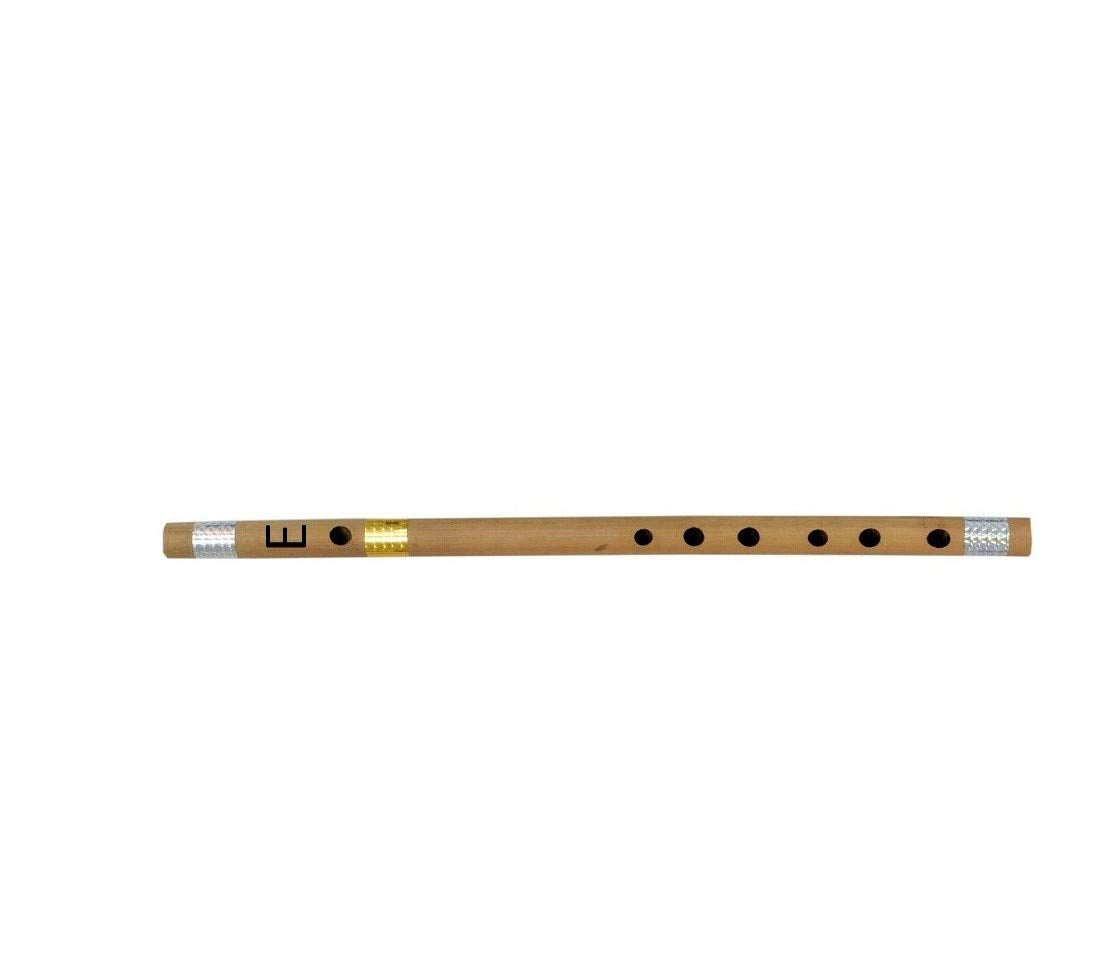 Ibda Flute Bamboo Bansuri 19 Inch With Gold Colour And Silver Colour Tape For Beginner Natural Bamboo Bansuri. Go Vocal For Loca