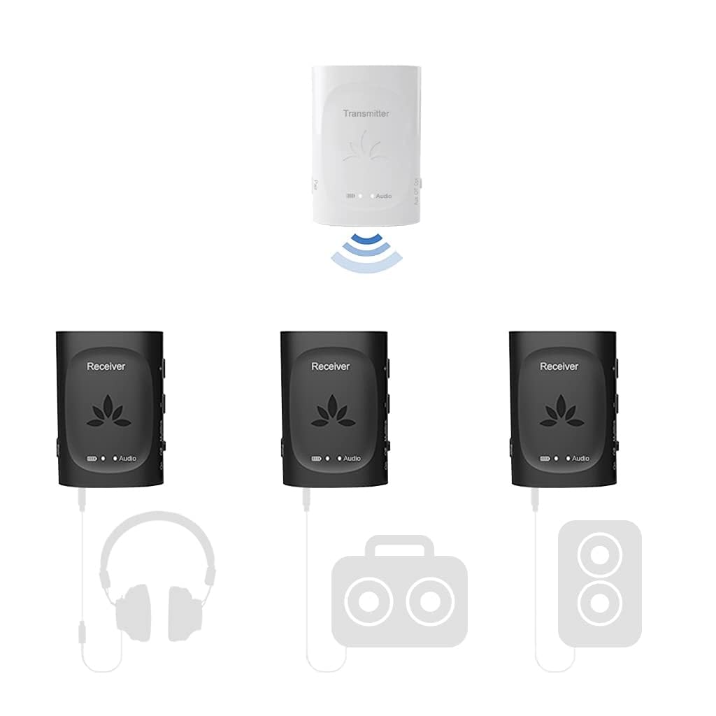 Avantree Audiplex   Wireless Audio Transmitter & Multiple Receivers Set With Long Range & Low Latency For Tv, Av Receivers, Proj
