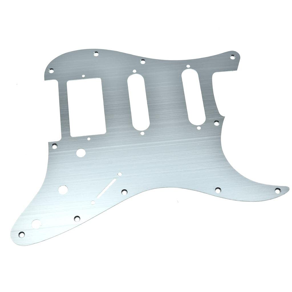 Dopro 11 Hole Aluminum Anodized Modern Style Strat Hss Guitar Pickguard Scratch Plate For American/Mexican Fd Stratocaster Silve