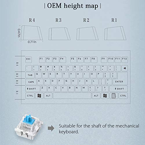 Tinton Life Delicate Hand Engraved Resin Wood Translucidus Backlit Key Caps For Mechanical Keyboards (Red Wood)
