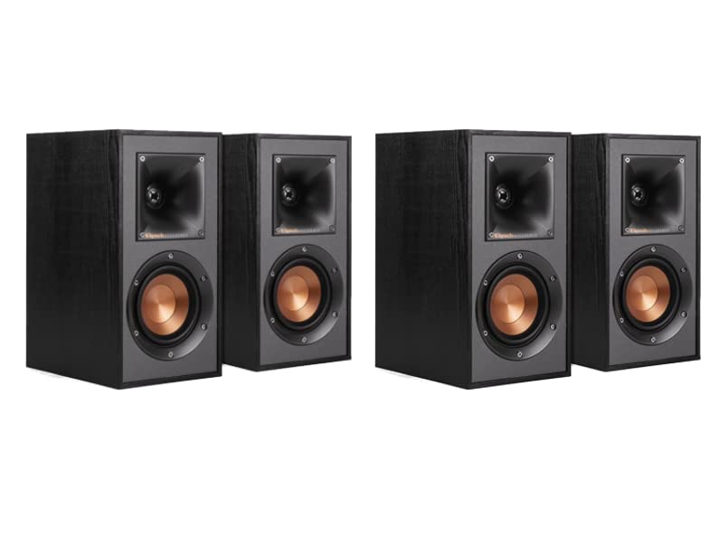 Klipsch Reference R 41M Bookshelf Speakers (2 Pairs   4 Speakers, Black)