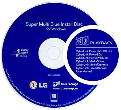 Lg 6X Wp50Nb40 External Portable Blu Ray Burner In Retail Box Bundle With 50Gb Verbatim M Disc Bd R Dl And Cyberlink Burning Sof