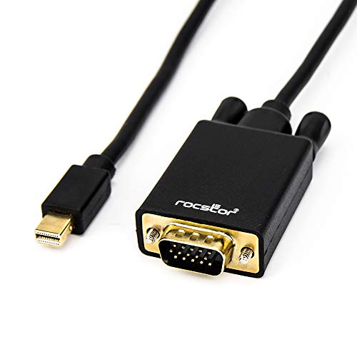 Rocbolt 6Ft Mini Displayport To Vga M/M Hd-15 Male Cable Gold Plated