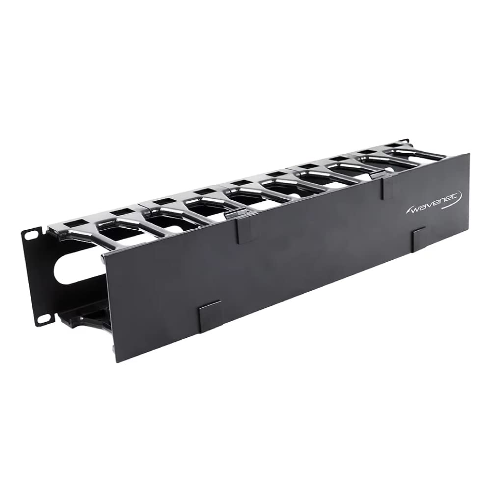 Wavenet 3053N 19 in. Metal 2U Single Sided Horizontal Cable Manager Black