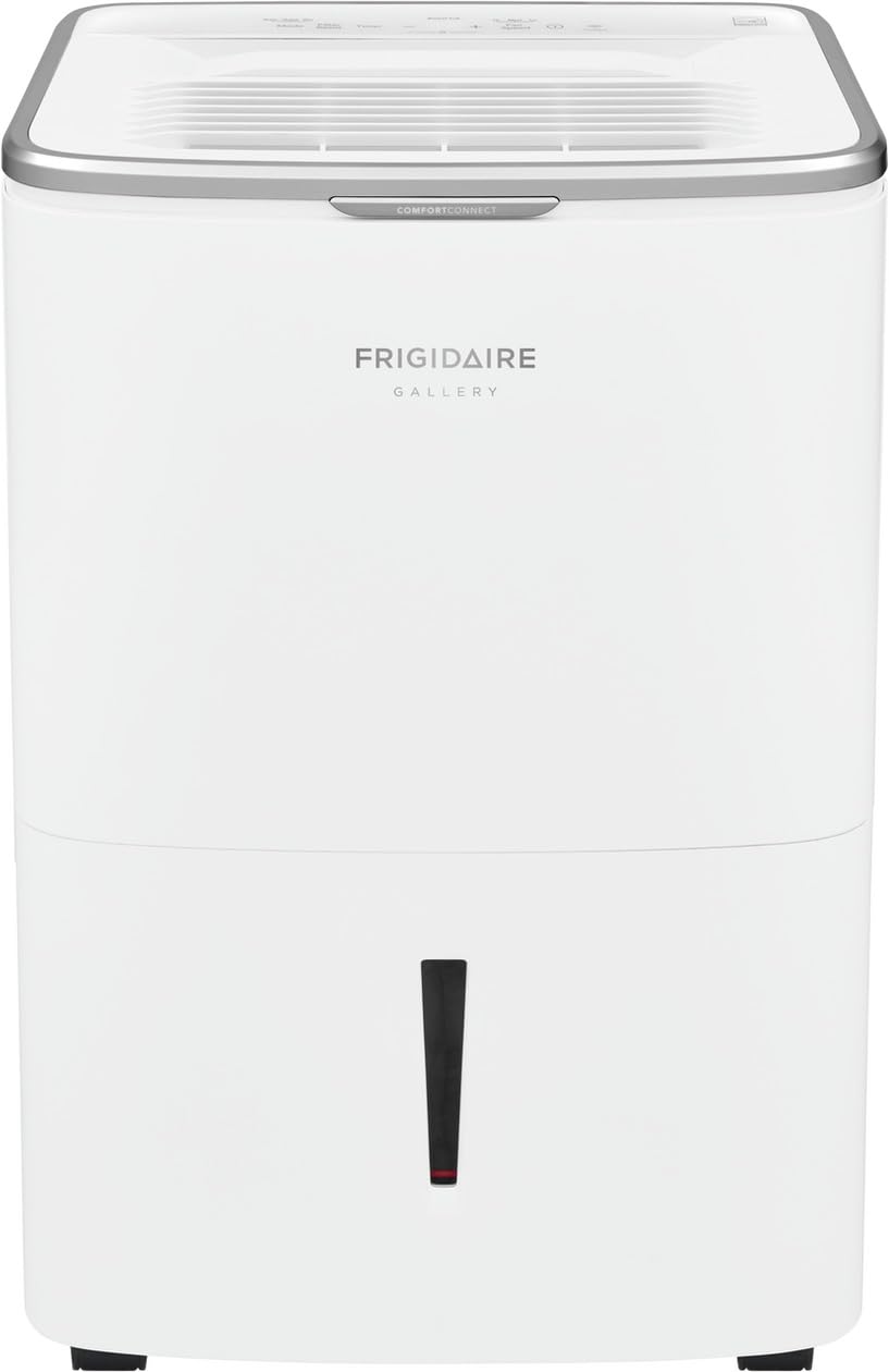 Frigidaire 50 Pint Wi Fi Connected Dehumidifier, 4,500 Square Foot Coverage, Ideal For Large Rooms And Basements, 1.7 Gallon Buc