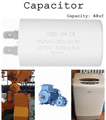 Cbb60 Capacitor, 60Uf 5% 250Vac 50/60Hz 40/70/21 Round Run Start Capacitor, For Air Conditioner Or Ac Motor And Fan Starting