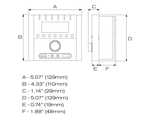 Mb Quart Rvm2.0 Rv In Dash Compact Mechless Source Unit With Am/Fm, Bluetooth, Rca, Usb, And Hdmi For Audio And Visual Media Connection