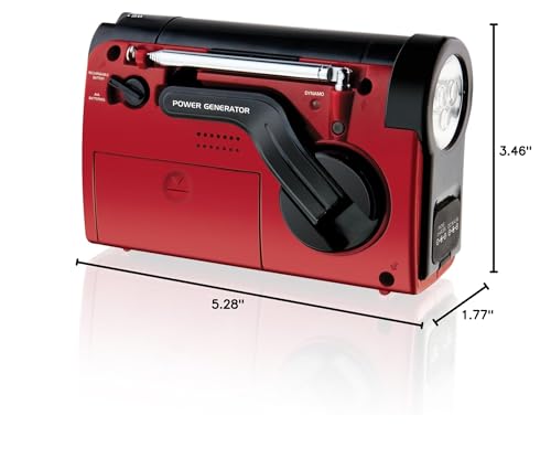 Weatherx Weatherx Wr182R Instant Noaa Weatherband Radio (Black) Red/Black