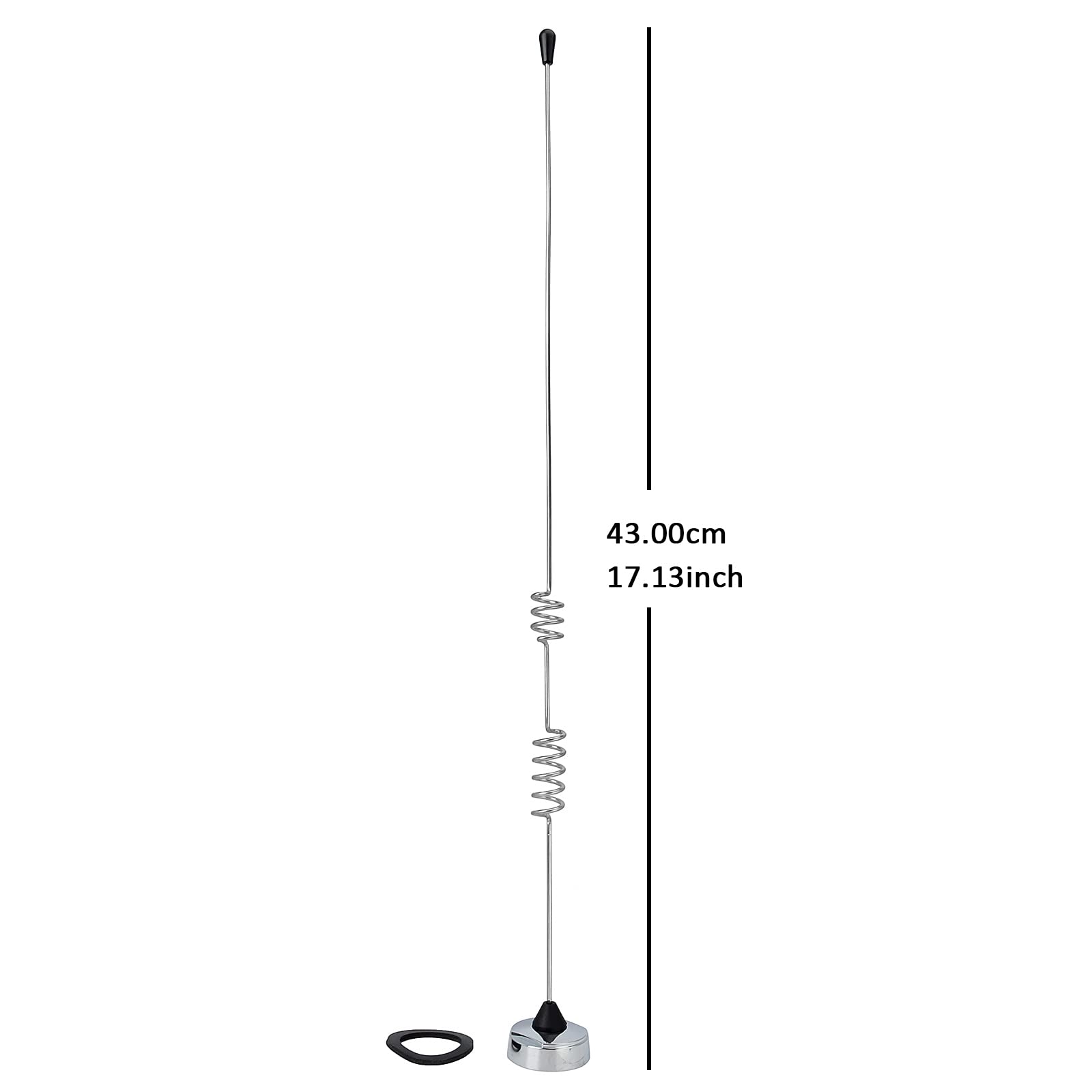 Hys Dual Band Nmo Antenna, Vhf/Uhf Pre Tuned Amateur, W/13Ft Low Loss Rg58/U Coaxial Cable With Uhf Male(Pl259), Stainless Steel