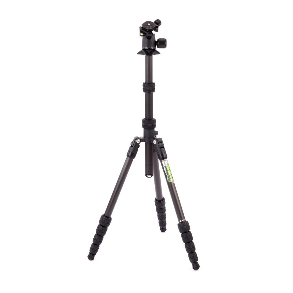 3 Legged Thing Punks Brian 2.0 Carbon Fibre Travel Friendly Tripod   Compact & Adjustable Camera Tripod With Three Detachable Legs   Darkness (Matte Black) (Briandark2.0)