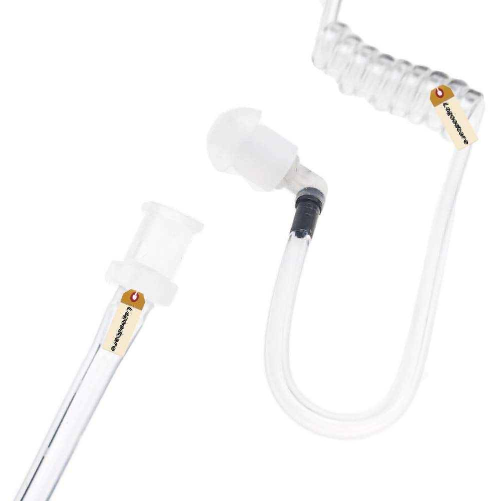 Lsgoodcare 20Pcs Replacement Covert Acoustic Air Coil Audio Tube Earbuds Compatible For Motorola Kenwood Icom Yaesu Two Way Radio Earpiece