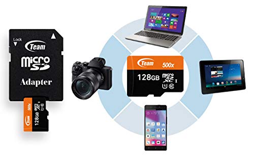 Team 64Gb Microsdxc Uhs I/U1 Class 10 Memory Card With Adapter, Speed Up To 80Mb/S (Tusdx64Guhs03)