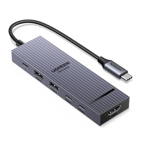 Ugreen Revodok Pro 106 Usb C Hub 10Gbps, 6In1 Multiport Adapter With Hdmi 4K@60Hz Display, 2 Type A And C 3.2 Data Ports, 100W