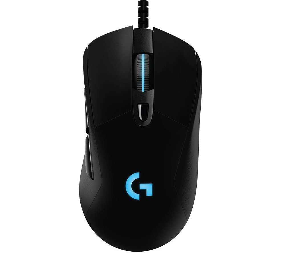 Logitech G403 Hero 25K Gaming Mouse Lightsync Rgb Lightweight 87G+10G Optional Braided Cable 25 600 Dpi Rubber Side Grips
