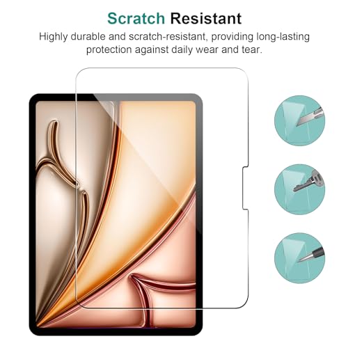 Avakot 2 Pack Screen Protector For Ipad Air 13 Inch (M2) 2024 Tempered Glass, Tempered Film For Ipad Air 13 Inch, Anti Scratch S