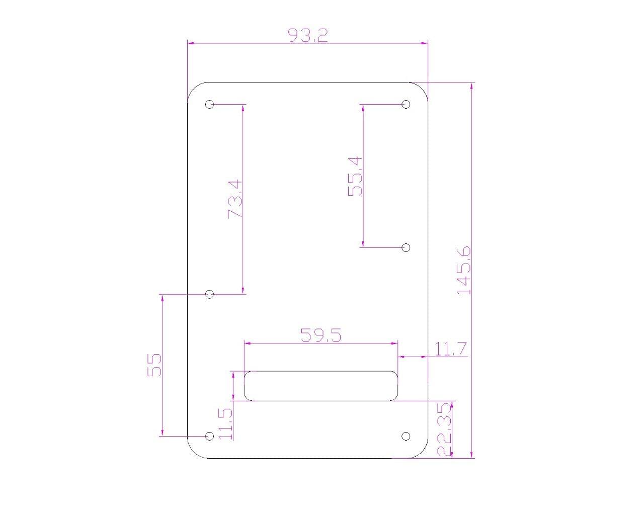 Kaish 6 Hole Metal Aluminum Anodized Modern Style St/Strat Back Plate Tremolo Trem Cavity Cover For Usa/Mexico Stratocaster/Stra
