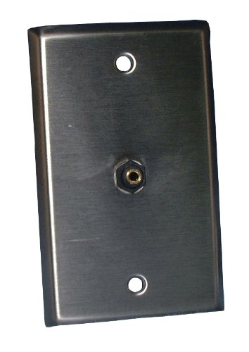 Stainless Steel Wall Plate With One (1) 3.5Mm Stereo Feed Thru Connector : 75 1095