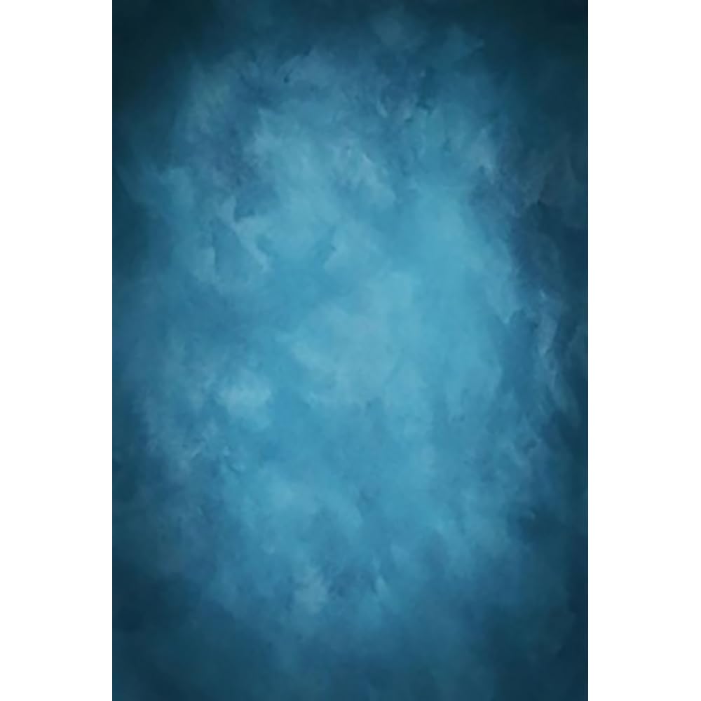 Laeacco 5X7Ft Solid Color Backdrop Blurry Blue Photo Background Abstract Blue Photography Backdrops Children Kids Adults Newborn Baby Infant Portraits Shooting Studio Props Pets Photobooth