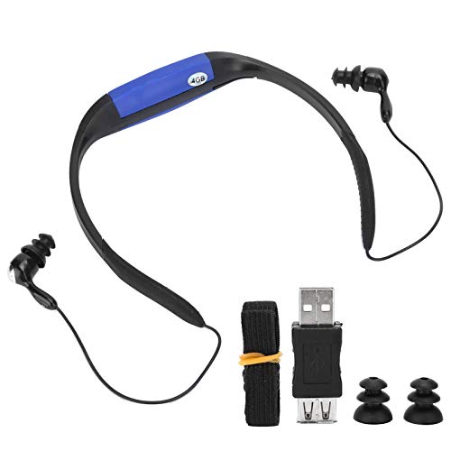 Earphones, IPX8 Swimming MP3 Music Player, FM Radio, Comfortable Angle Silicone Design, IPX8,for Swimming, Surfing and Other Wat