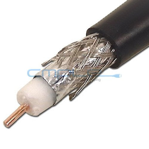 Cmple - Rg6 Cable 1000 Ft Cl2 Rated Shielded Coaxial Cable 18Awg, Aluminium Braid, Bulk Coax Cable For Audio, Video Installation