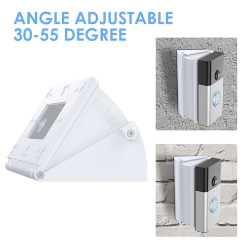 Riovo Adjustable 30 To 55 Degree Doorbell Angle Mount Compatible With Video Doorbell 1St / 2St / 3St / 4St / (2020 Release), Rep