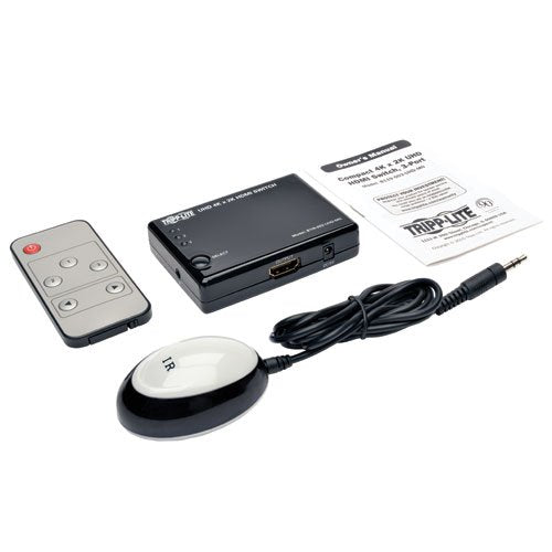 Tripp Lite 3-Port 4K Hdmi Switch For Video & Audio, 3 In 1 Out (F/F), Ir Remote Control, Mini (B119-003-Uhd-Mn),Multicolor