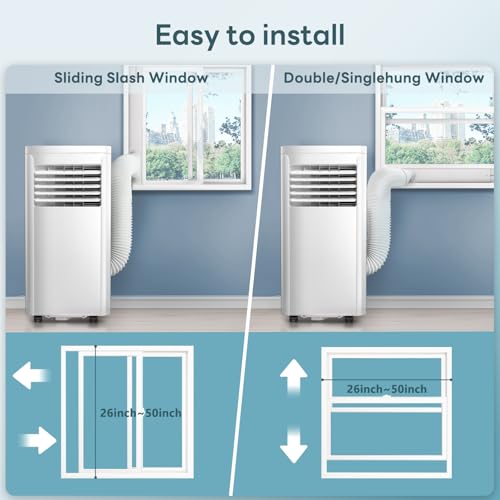 Zafro 10000Btu Portable Air Conditioner - 3-In-1 Cooling, Dehumidifier & Fan, 3 Speed, Remote Control, 24-Hour Timer, Led Displa