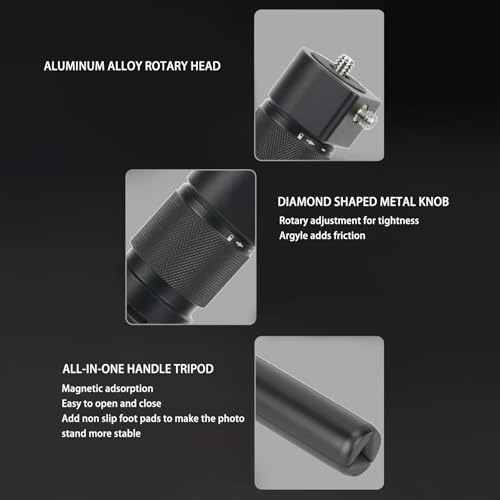 Bewinner Time Handle Universal - 360 Rotating Adjustable Foldable Tripod Aluminum Alloy Perfect For One X3 One X2 One R One X On