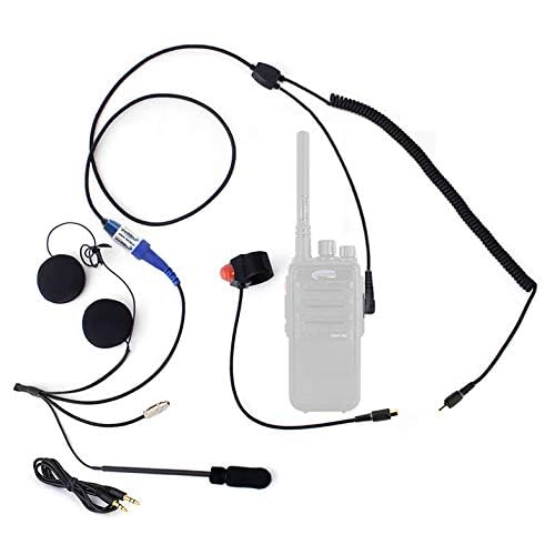 Rugged Motorcycle Two Way Handheld Radio Harness Communication Kit For Off Road Kenwood & Baofeng   Includes Helmet Speakers Mic