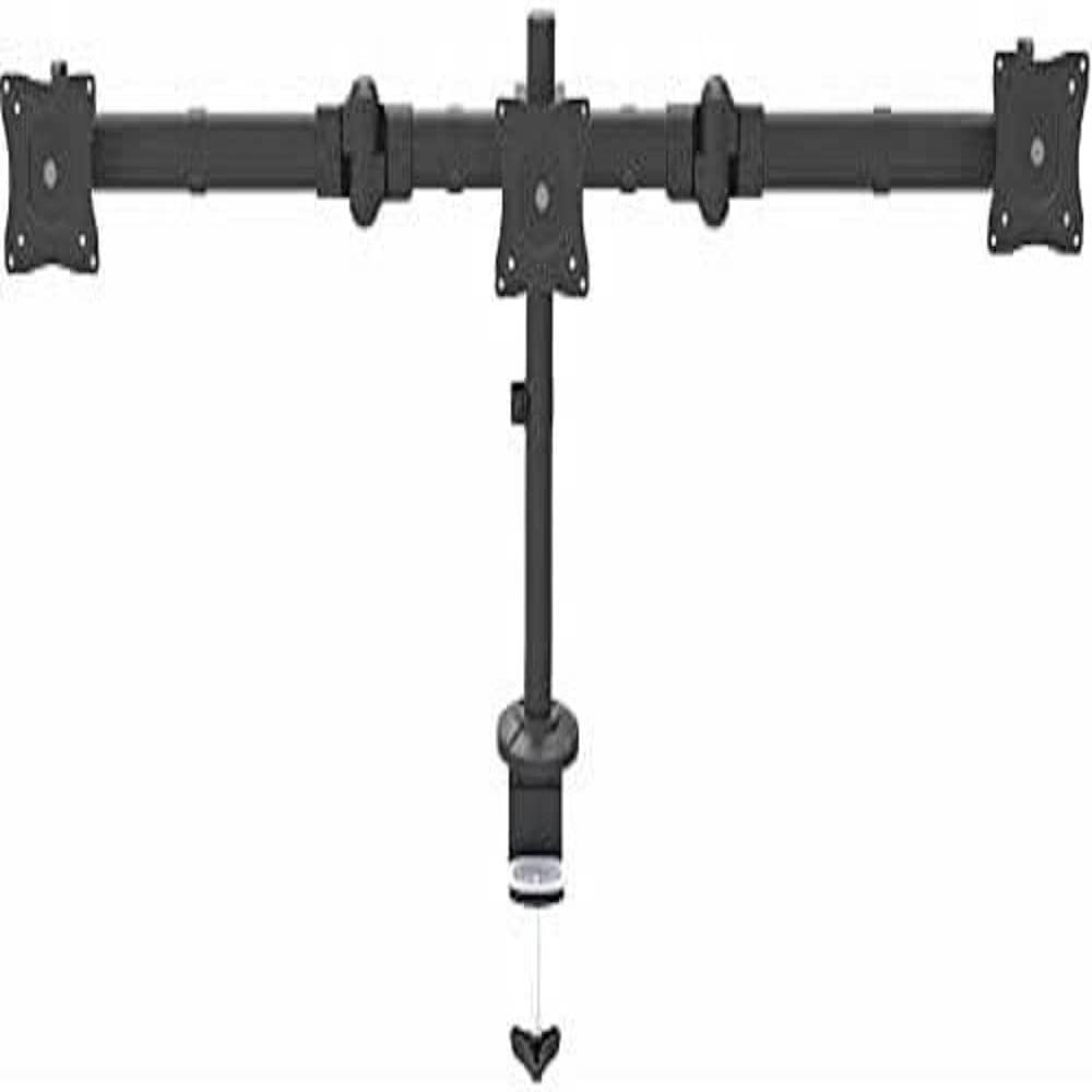 Startech.Com Desk Mount Triple Monitor Arm   Ergonomic Vesa 3 Monitor Mount Up To 27''   Articulating & Height Adjustable Pole M