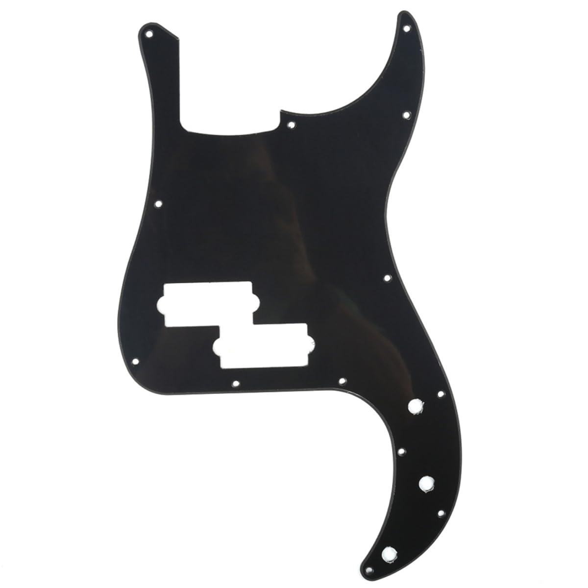 Musiclily 13 Hole Precision Bass Pickguard P Bass Scratch Plate for 4 String American/Mexican Fender Precision Bass 1Ply Black