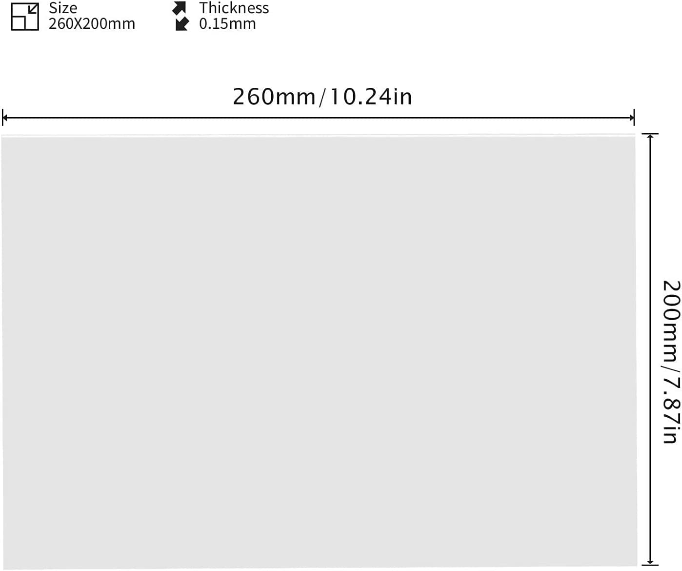 5Pcs Fep Film 200X260X0.15Mm For Anycubic Photon Mono X 6K 4K/Elegoo Saturn Msla Mono/Qidi Tech S Box/ 8.9 9.25 Inch Lcd Uv 3D P