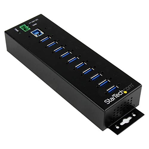 Industrial Usb 3.0 Hub W/ Rugged Metal Housing. 15Kv/8Kv Esd Protection And 350W