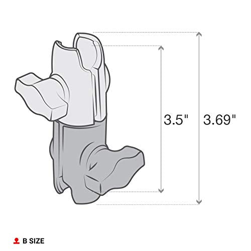 Ram Mounts Rap-B-200-12U Composite Double Socket Swivel Arm Compatible With Ram B Size 1 Ball Components