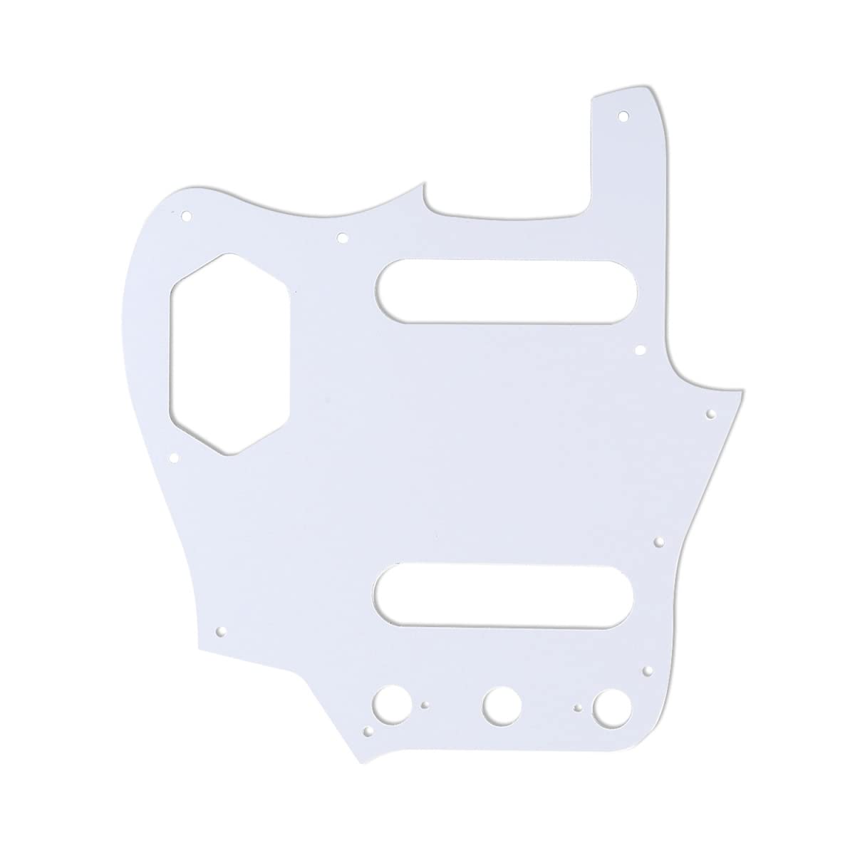 Musiclily Pro 10 Hole 65 60S Vintage Style Guitar Pickguard For Fender American Jaguar, 4Ply Tortoise Shell