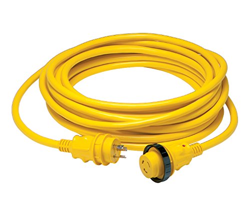 Marinco Cordset, 30A 125V, 25, Yellow, 199117