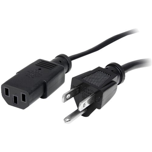 Startech 3 Ft 14Awg Computer Power Cord . Nema5. 15P To C13 . 3Ft . Nema 5. 15P . Iec 60320 C13 125V Ac . 15A . Black ''Product 