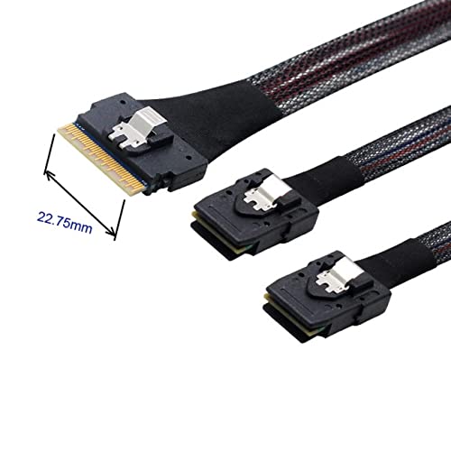 Xiwai Pci E Ultraport Slimline Sas Slim 4.0 Sff 8654 8I 74Pin To Dual Sff 8087 Mini Sas Cable Pci Express