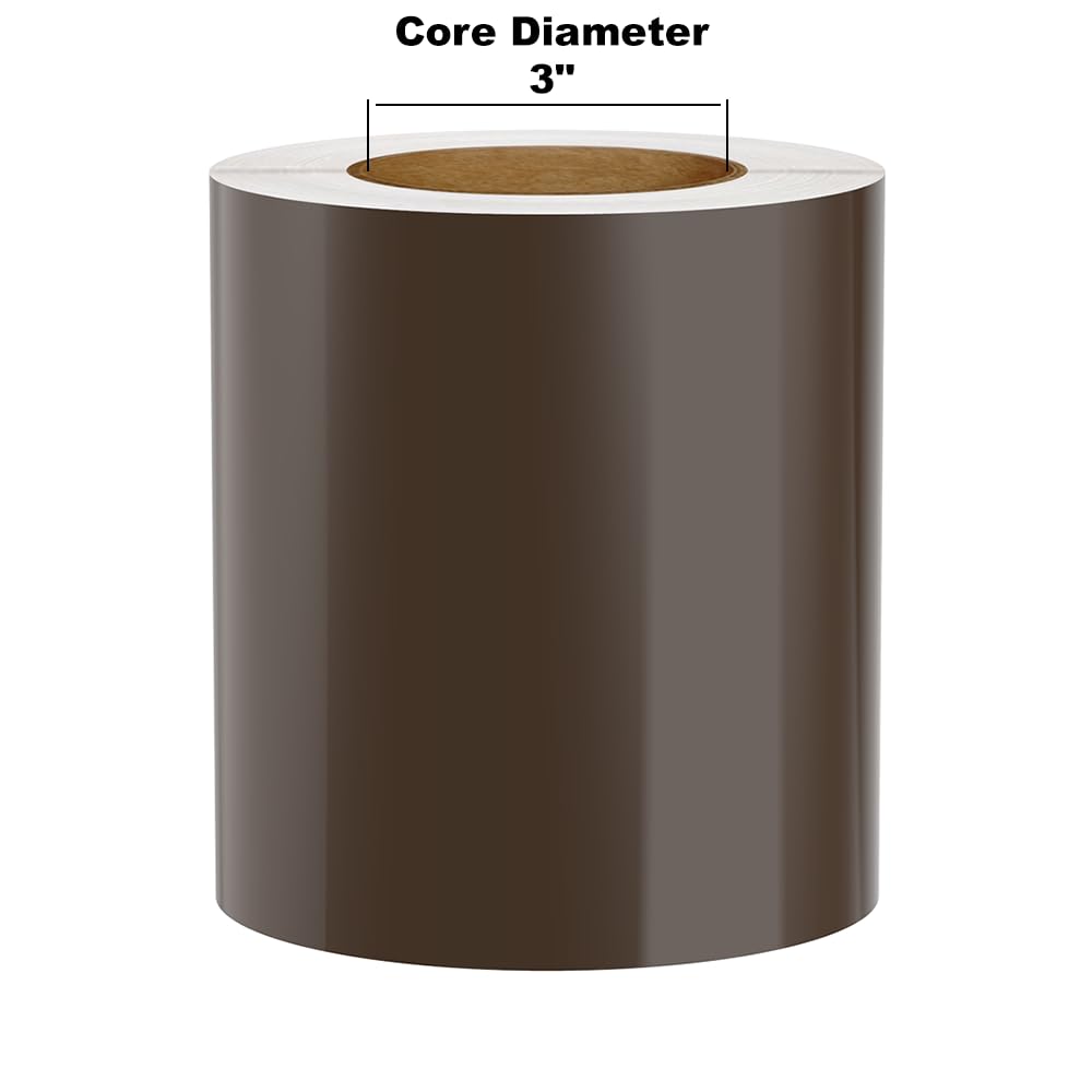 (Discontinued) Kingston Premium Vinyl Label Tape, Brown, 6 x 150 on 3 Core for DuraLabel 9000, LabelTac 9, SafetyPro 9G, VnM 8 