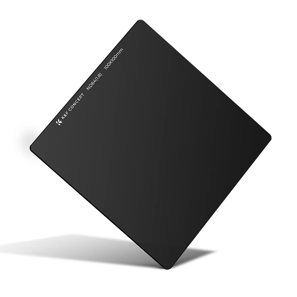 K&F Concept 100 X 100Mm Nd64 (6 Stop) Square Filter Ultra Slim Hd 28 Multi Layer Coatings Neutral Density Import Agc Optical Gla