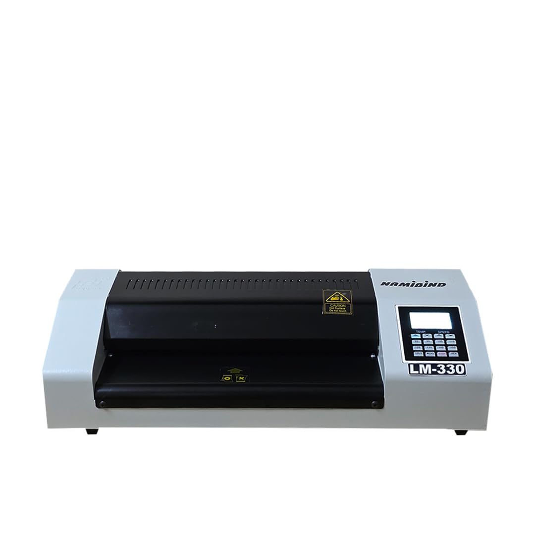 Namibind Heavy Duty Metal Body A4 Laminator With Temperature (0~180 .C) & Speed Control Max Laminating Width 330 Document & Offi