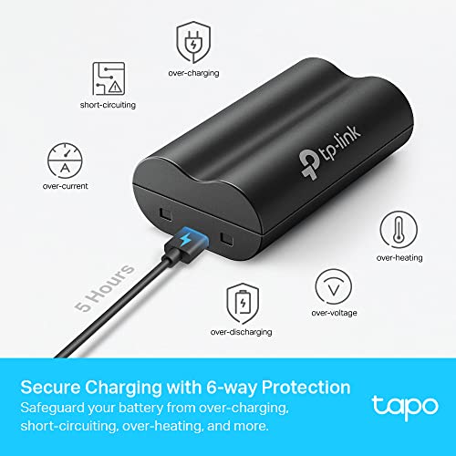 Tp Link Tapo Battery Pack, Rechargeable 6700Mah Large Battery Capacity, Compatible With Tapo C420 And Tapo C400, Charging Protec
