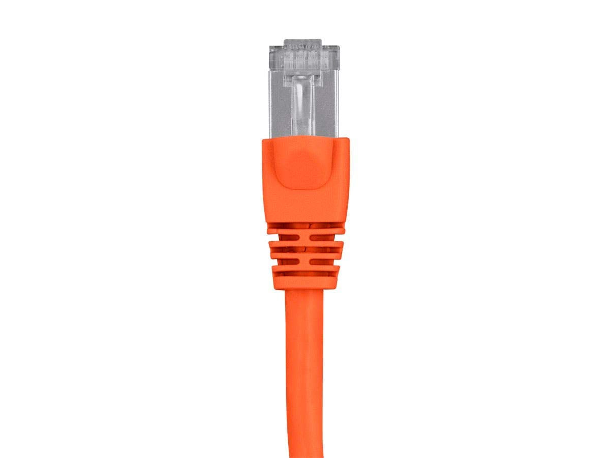 Monoprice Cat6A 5Ft Orange Patch Cable Double Shielded (S/Ftp) 26Awg 10G Pure Bare Copper Snagless Rj45 Fullboot Series Ethernet