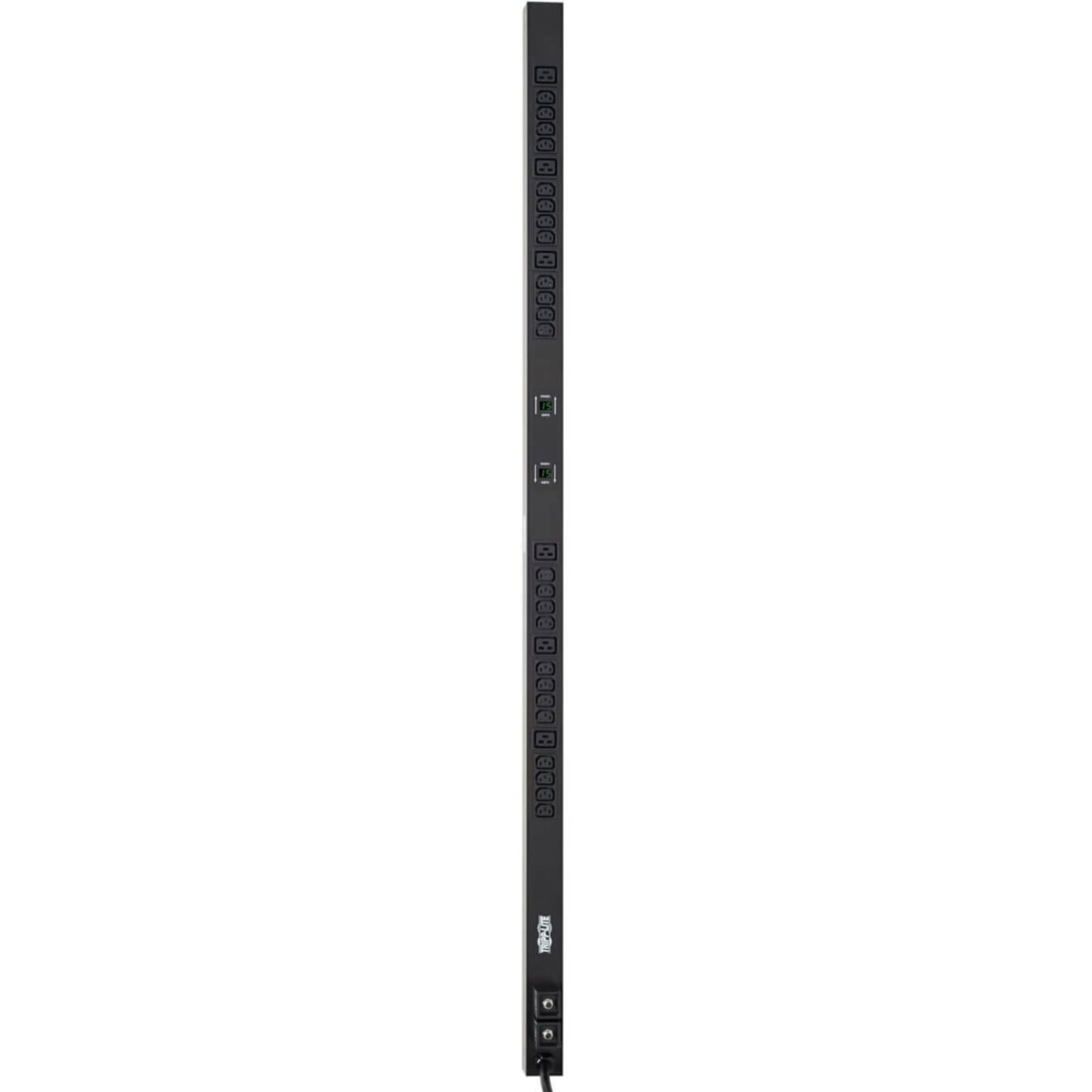 Tripp Lite Metered PDU, 30A, 30 Outlets (6-C19 & 24-C13), 208/240V, L6-30P, 10 ft. Cord, 0U Vertical Rack-Mount Power (PDUMV30HV
