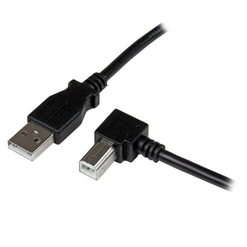 Startech.Com 2M Usb 2.0 A To Right Angle B Cable Cord   2 M Usb Printer Cable   Right Angle Usb B Cable   1X Usb A (M), 1X Usb B
