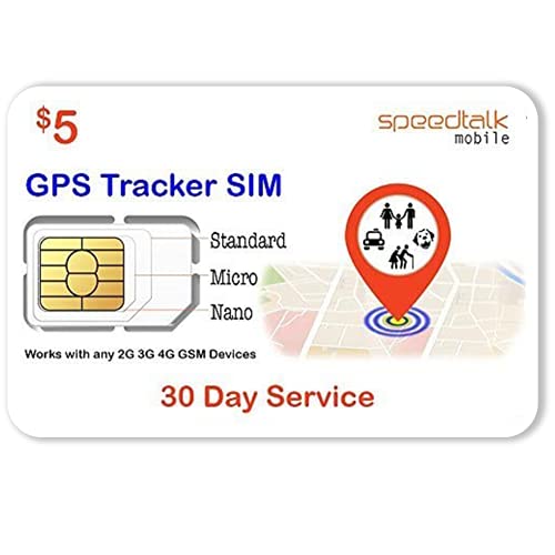Speedtalk Mobile $5 Preloaded Gsm Sim Card For 5G 4G Lte Gps Trackers For Pet Kids Senior Vehicle Car Activity Tracking Devices 