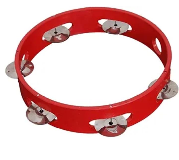Hiichoice Khanjari 7 inch Tambourine Hand Percussion Musical Instrument, Green