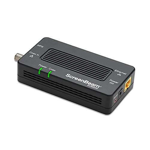 Screenbeam Bonded Moca 2.0 Network Adapter True 2.0 Gbps Ethernet Port For Ethernet Over Coax (1 Pack)   Extremely Fast Streamin